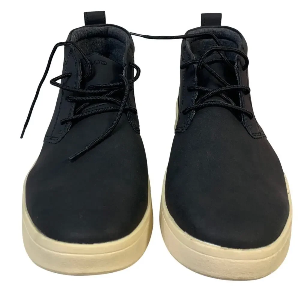 IZOD Mens Size 10 Black Ankle Boot Palmer Lace Up Round Toe Memory Foam Shoes